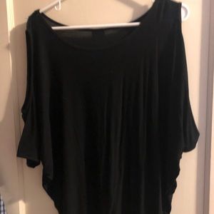Black Cold Shoulder Top